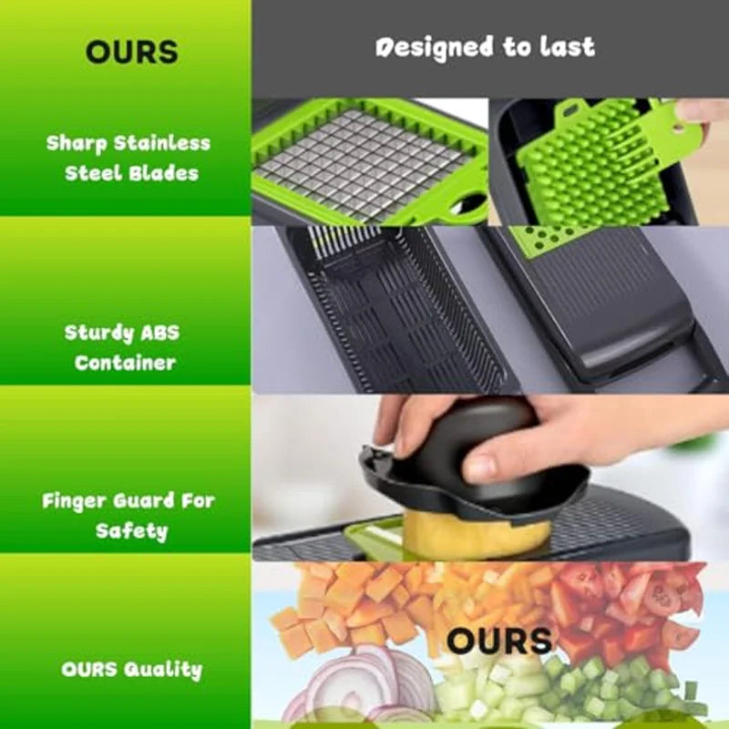 Multifunctional Vegetable Chopper Handle Food Grate Food Chopper Vegetable Slicer Dicer Cut 14/16 in 1 Kitchen Items Cocina