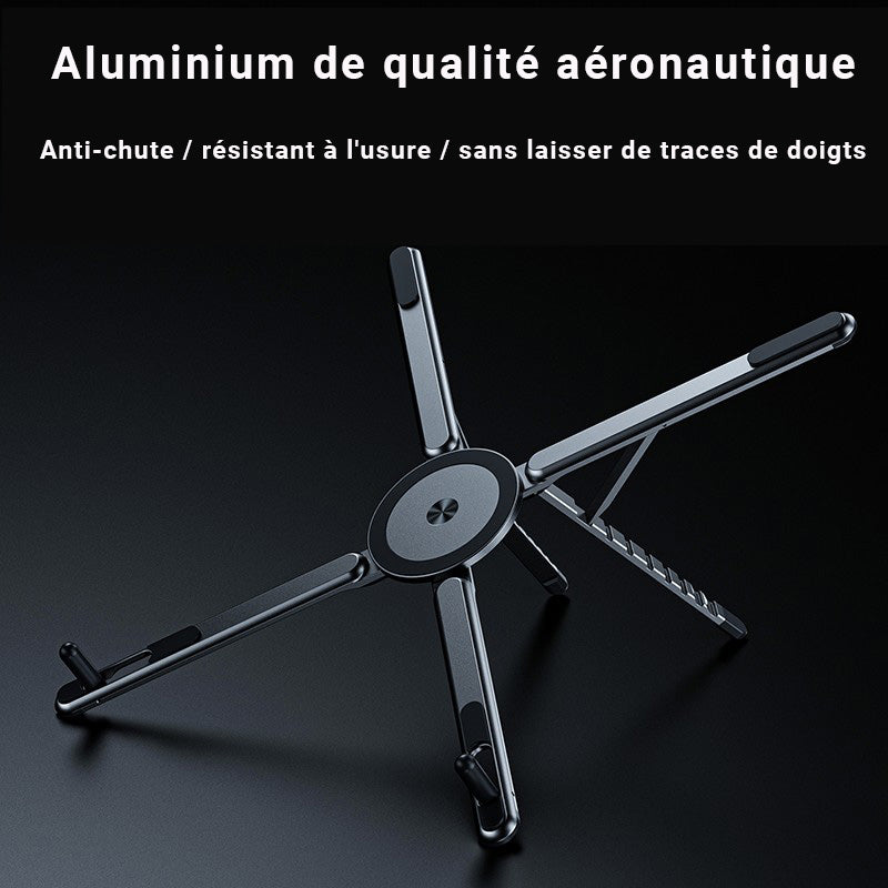 Support 3-en-1 Universel – Téléphone, Tablette & Ordinateur Portable | Aluminium Réglable