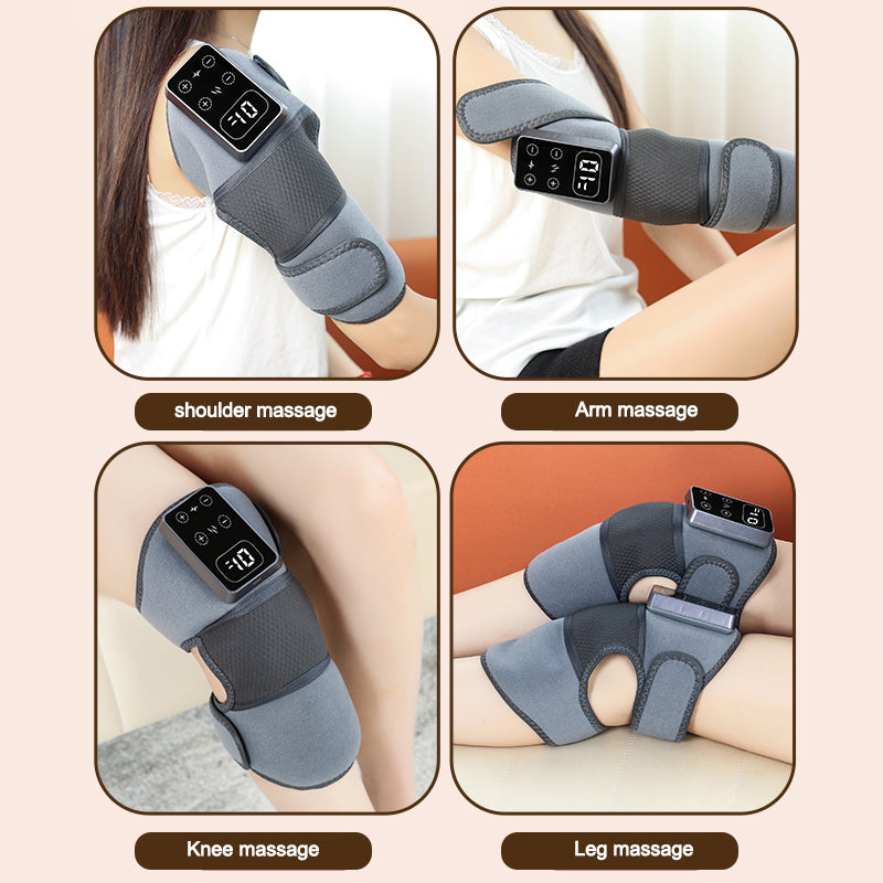 Masseur de Genou Sans Fil – Chaleur Infrarouge & Lumière Rouge | Batterie 3000 mAh