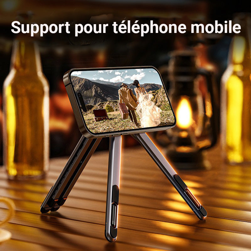Support 3-en-1 Universel – Téléphone, Tablette & Ordinateur Portable | Aluminium Réglable