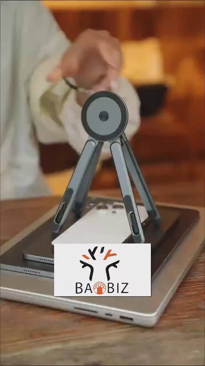 Support 3-en-1 Universel – Téléphone, Tablette & Ordinateur Portable | Aluminium Réglable